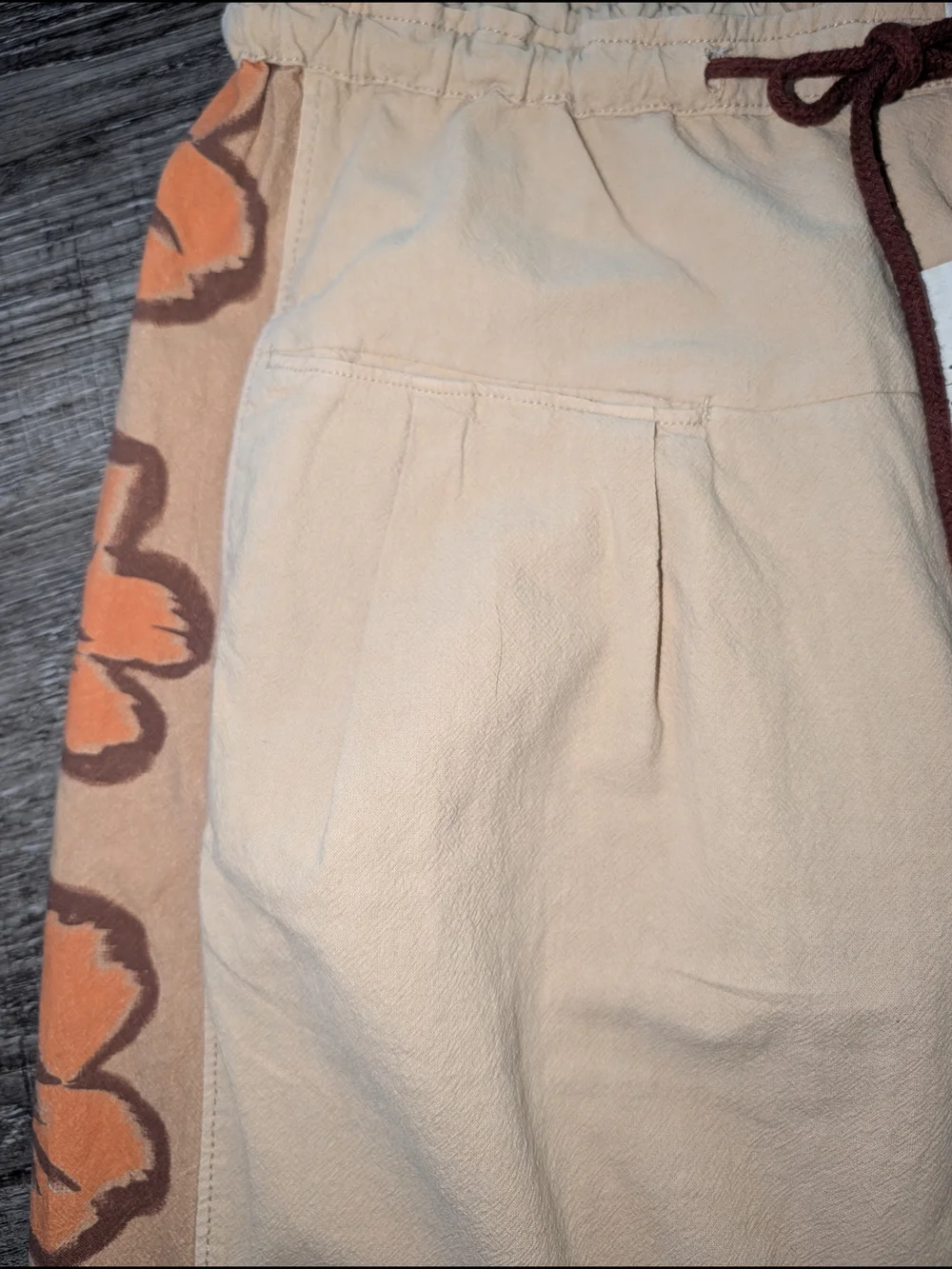 Free People Hudson Canyon Side Print Drawstring Pants Large